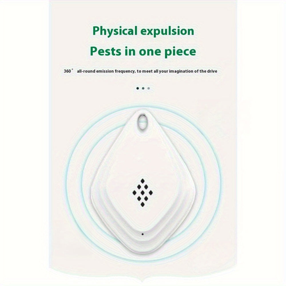 Portable Ultrasonic Mosquito Repellent USB Rechargeable - Soundwave Insect Repeller for Mosquitoes Fleas Ticks Camping Picnic Sports Home Indoor Outdoor Pest Control Device