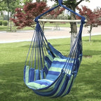 Portable Outdoor Hammock Swing Chair – Sturdy & Comfortable Hanging Chair for Patio, Backyard, Camping & Garden | Blue, Red, Black, White