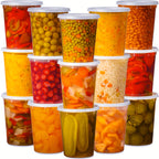 24-Pack 32oz Deli Containers with Lids - BPA-Free Leakproof Stackable Food Storage, Microwave Dishwasher Freezer Safe, Meal Prep & Takeout Containers | Nuvia Haven
