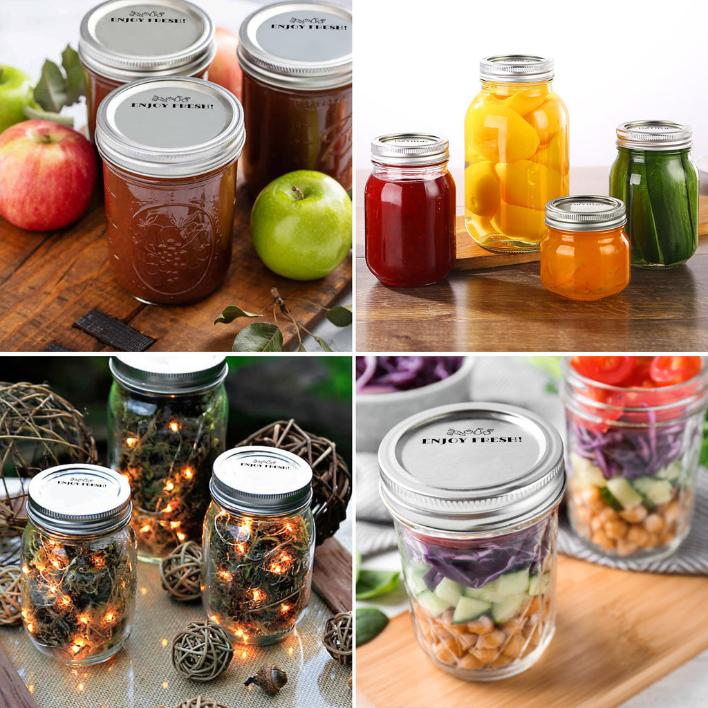 Canning Lids 140 Count Regular Mouth Mason Jar Lids Metal Food-Grade Seal for Home Canning Pickling Jam Jelly Preserving