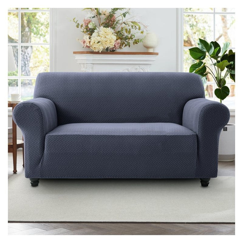 Thickened Jacquard Spandex Sofa Cover Elastic Stretch Slipcover Pet Friendly All Season Non-Slip Removable Washable Armchair Loveseat 1 2 3 Seater Couch Protector