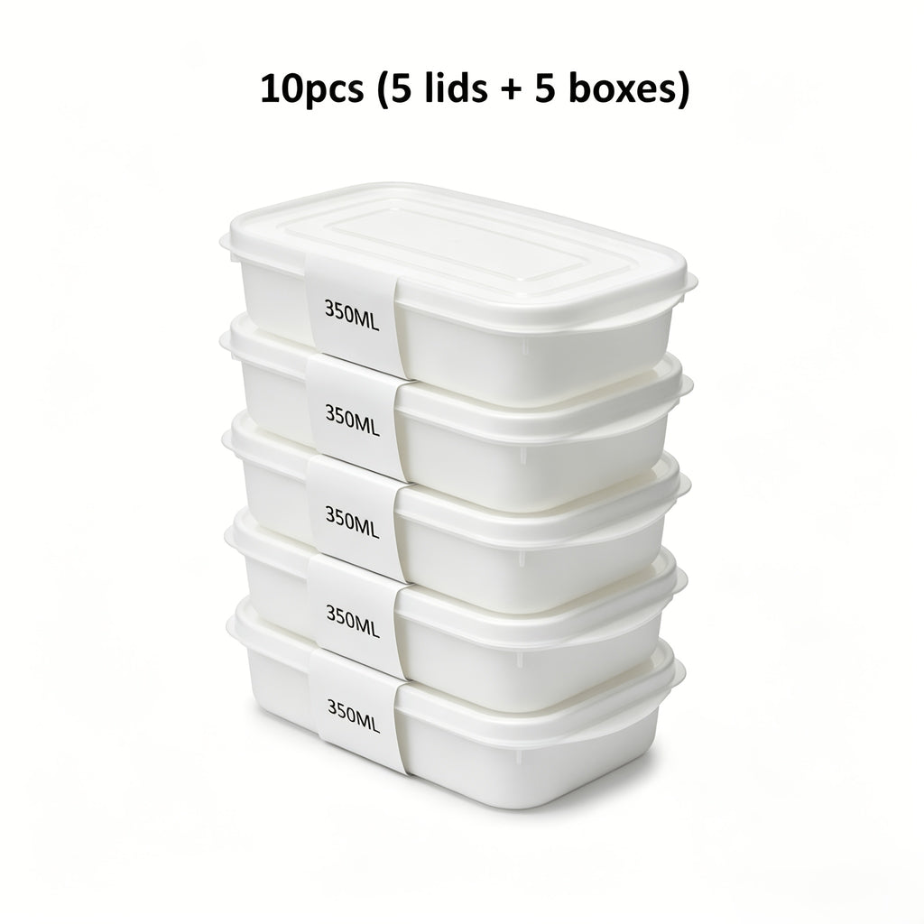 Food Storage Containers 10 Piece Set 5 Containers with Lids Stackable Freezer-Safe Food-Grade Meal Prep Bento Boxes for Fridge Meat Fruit
