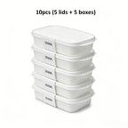Food Storage Containers 10 Piece Set 5 Containers with Lids Stackable Freezer-Safe Food-Grade Meal Prep Bento Boxes for Fridge Meat Fruit