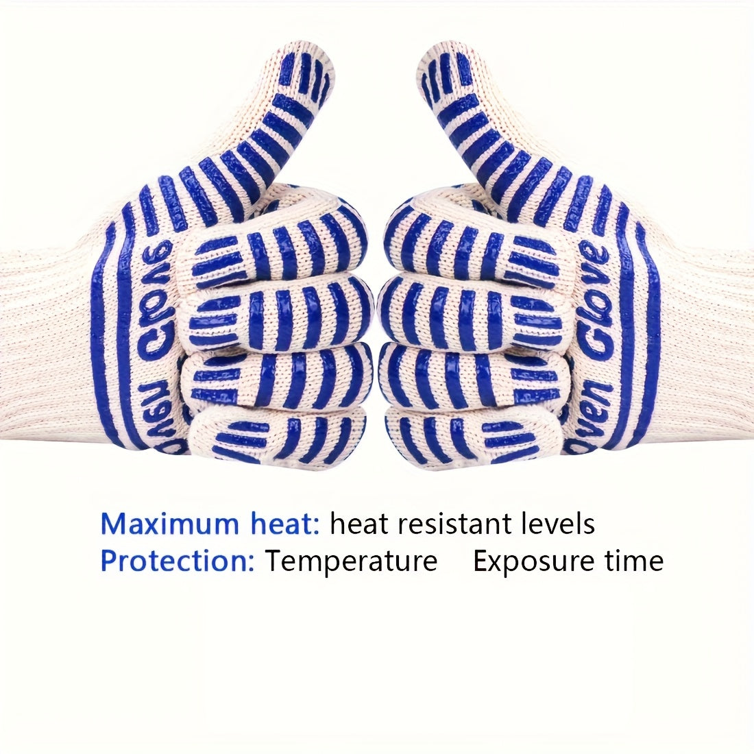 Silicone Oven Mitts with Fingers Non-Slip Heat Resistant Cooking Gloves for Kitchen Baking & Grilling – Knit Polyester Blend BBQ Mitt Set (2-Pack & 4-Pack)