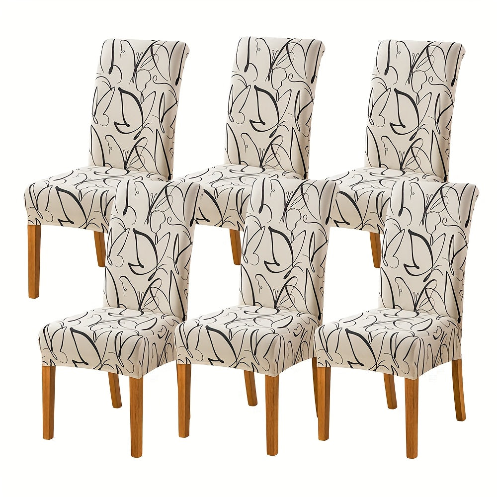 Spandex Stretch Dining Chair Covers Slipcovers Set of 4 & 6 – Removable Washable Parsons Chair Protector for Dining Room, Kitchen, Hotel, Wedding Ceremony, Banquet