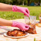 Disposable Gloves 6 Mil Pink 50 100 or 150 Count Waterproof Durable Multi-Purpose for Kitchen Cleaning Beauty Hairdressing Tattooing Pet Care Gardening Home and Commercial Use
