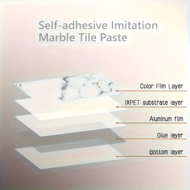 3D Marble Peel and Stick Wall Tile Stickers – Self-Adhesive Removable Glossy Glitter Backsplash Decals for Kitchen, Bathroom, Living Room & Bedroom Wall Makeover