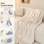 Soft Chenille Sofa Throw Cover with Fringes Durable Pet-Friendly Solid Couch Protector Slipcover for Living Room Sectional Armchair Home Decoration