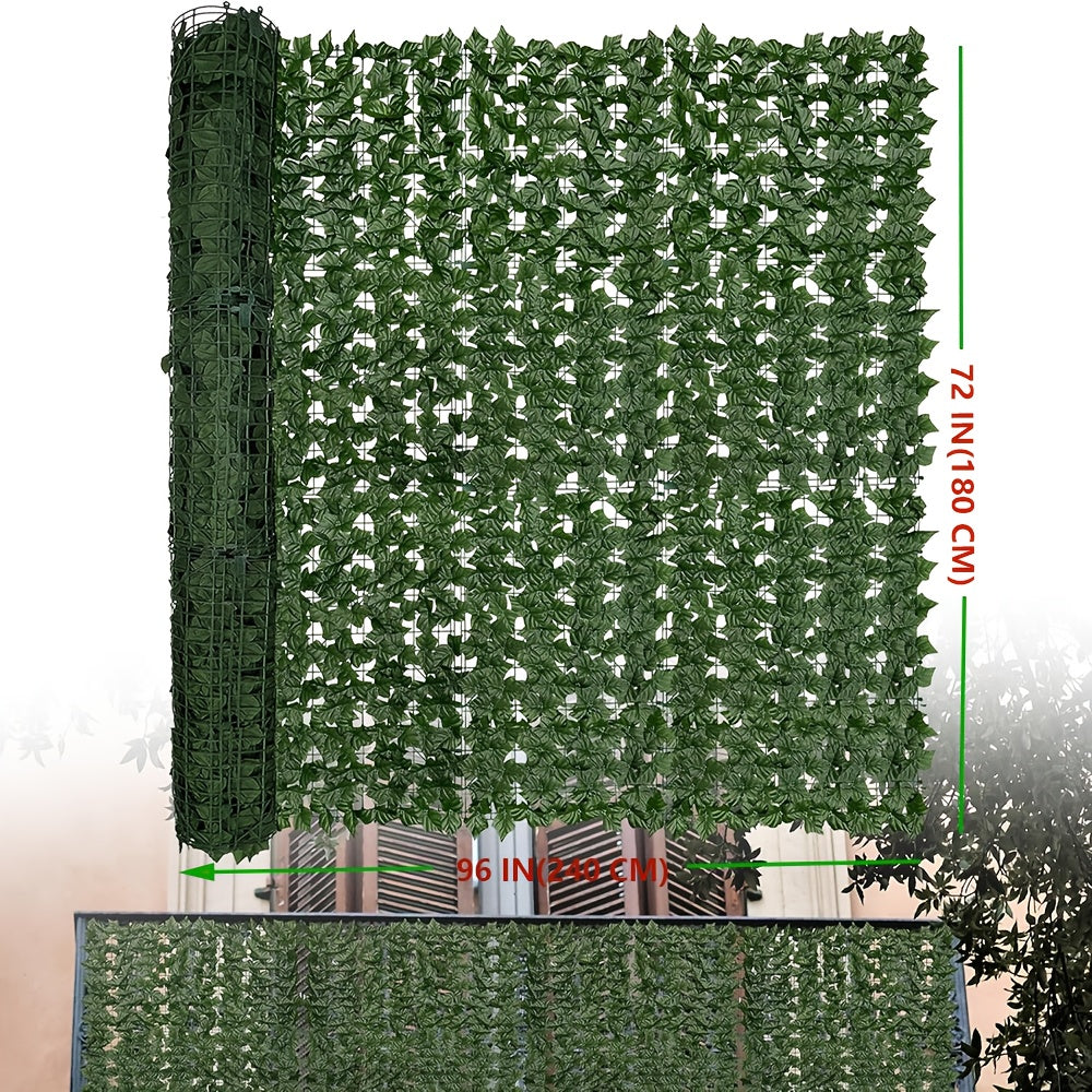 UV Resistant Artificial Ivy Privacy Fence Screen Faux Hedge Wall Panels Fake Ivy Vine Leaf Green Backdrop for Outdoor Garden Patio Balcony Backyard Indoor Decor Multiple Sizes