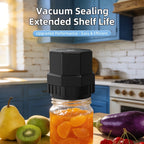 Electric Mason Jar Sealer One-Touch – Wide & Narrow Mouth Compatible, Heavy-Duty Vacuum Seal for Food Preservation | Black & White | Nuvia Haven