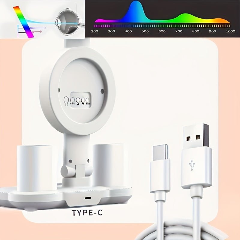 Smart Touch LED Desk Lamp USB Dual Head with Built-in Fan, 3-Color Dimmable, Smart Display, Pen Storage & Night Light – Eye-Caring Study & Home Office Lamp – 1 or 2 Pack