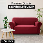 Plush Thick Spandex Sofa Cover Elastic Bottom – Soft Stretchable Couch Slipcover, Non-Slip, Machine Washable, 6 Colors, 2/3 Seater, Living Room Apartment Office Home Decor