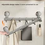 No Drill Adhesive Door Hooks 5 Hooks Strong Load Bearing Wall Hook for Door Back Bathroom Entrance Clothes Hanger Organizer Apartment Renter Friendly