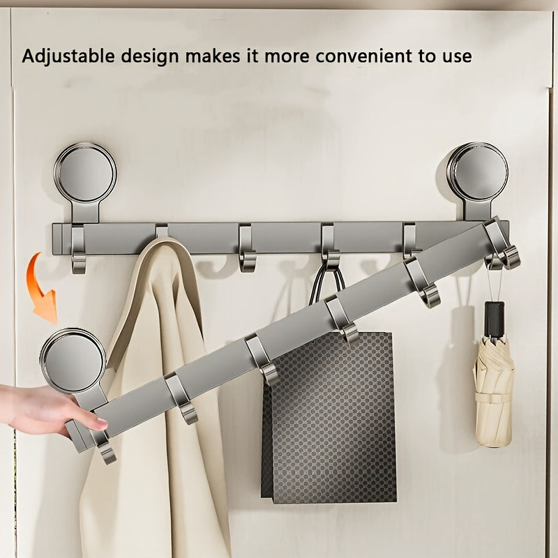 No Drill Adhesive Door Hooks 5 Hooks Strong Load Bearing Wall Hook for Door Back Bathroom Entrance Clothes Hanger Organizer Apartment Renter Friendly