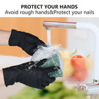 Black Disposable Nitrile Gloves 500PCS 6.7 Mil Thick Latex-Free & Powder-Free – 5 Boxes of 100, Textured Grip for Cooking, Food Handling, Cleaning & Hair Coloring, S/M/L/XXL