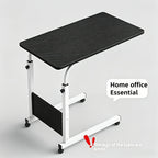 Rolling Laptop Desk Movable Adjustable Height 360 Degree Rotating Wheels Bedside Computer Desk for Bedroom Living Room Dormitory Multifunctional Student Writing Desk Multiple Colors