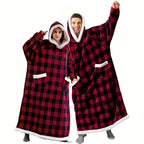 Wearable Blanket Hoodie – Oversized Giant Flannel Hooded Blanket Jacket for Women & Men | Ultra Soft, Warm, with Pocket | 5 Colors