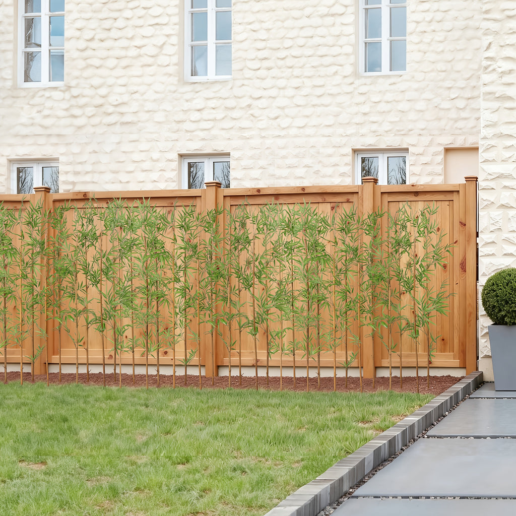 6FT Artificial Bamboo Stalks 12/24/36 Pack – Realistic Fake Bamboo Plants for Indoor Outdoor Privacy Screen, Garden, Patio & Home Decor