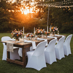 Stretch Spandex Chair Covers 6 12 Pack Machine Washable Wrinkle Resistant - Wedding Banquet Party Event Dining Chair Slipcovers Black White