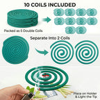 Mosquito Repellent Coils Outdoor Citronella Lemongrass Large Size with Holder – Long-Lasting Bug Repellent for Patio, Garden, Camping & Backyard Summer Use