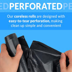 30 Gallon Trash Bags 200 Count Large Black Garbage Bags Bulk 4 Rolls Leak-Proof Ultra Strong for Kitchen Garden Industrial Commercial Home 113.5L