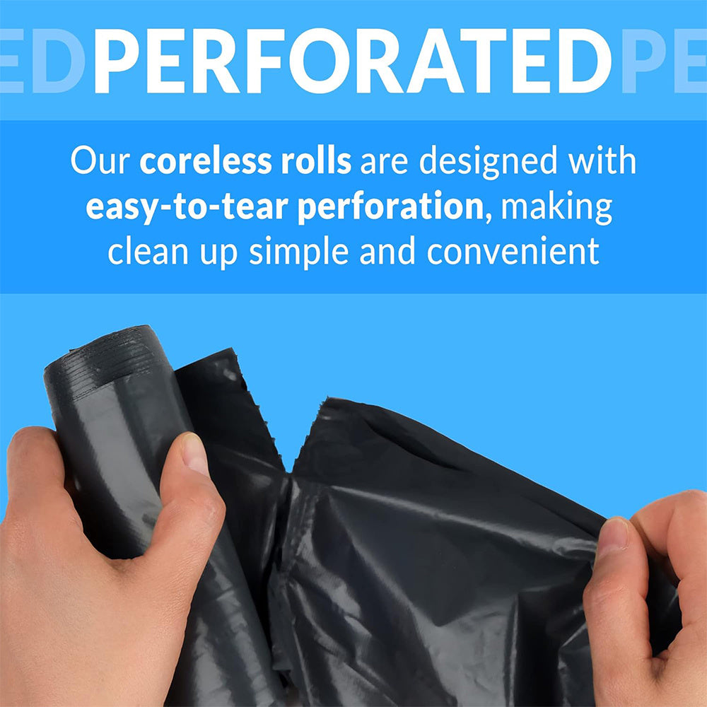30 Gallon Trash Bags 200 Count Large Black Garbage Bags Bulk 4 Rolls Leak-Proof Ultra Strong for Kitchen Garden Industrial Commercial Home 113.5L