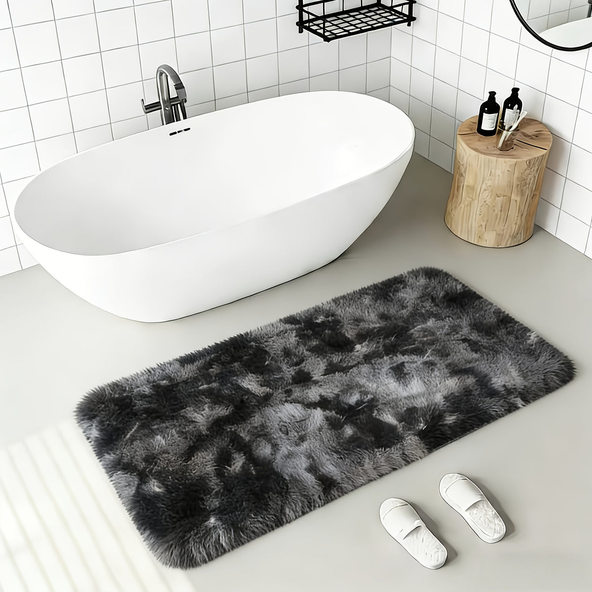 Tie-Dye Fluffy Area Rug – Ultra-Soft Thickened Plush Indoor Mat for Living Room, Bedroom & Office, 9 Colors 6 Sizes, Boho Machine-Woven Floor Carpet