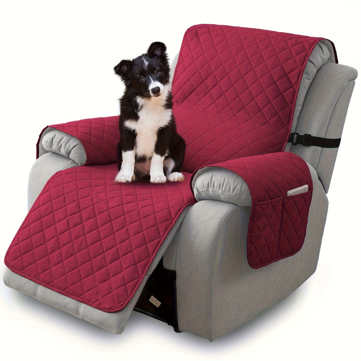 Recliner Chair Cover Non-Slip Pet-Friendly Integrated Furniture Protector Slipcover for Armchair Single Sofa Easy Install Machine Washable for Dogs Cats Living Room