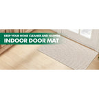 Non-Slip Doormat Low Profile Indoor Outdoor Entry Mat Dirt Trapper – Front Door, Entryway, Patio, Porch & Garage Rug, 4 Sizes, Beige & Grey