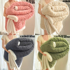 Tufted Sherpa Throw Blanket – Soft Plush Blanket in 4 Colors & 4 Sizes, Machine Washable, for Sofa Bed Couch Living Room & Garden