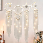 Dream Catcher 4pcs Scandinavian Woven Boho Wall Decor Home Room Decor Gift for Women Mom Grandma Teenage Girls Birthday Gift