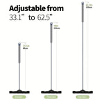Rubber Floor Brush with Expandable Design – Soft Multi-Surface Floor Cleaner for Bathroom, Bedroom, Kitchen & Living Room, Gentle Scrubbing with Multiple Components Included