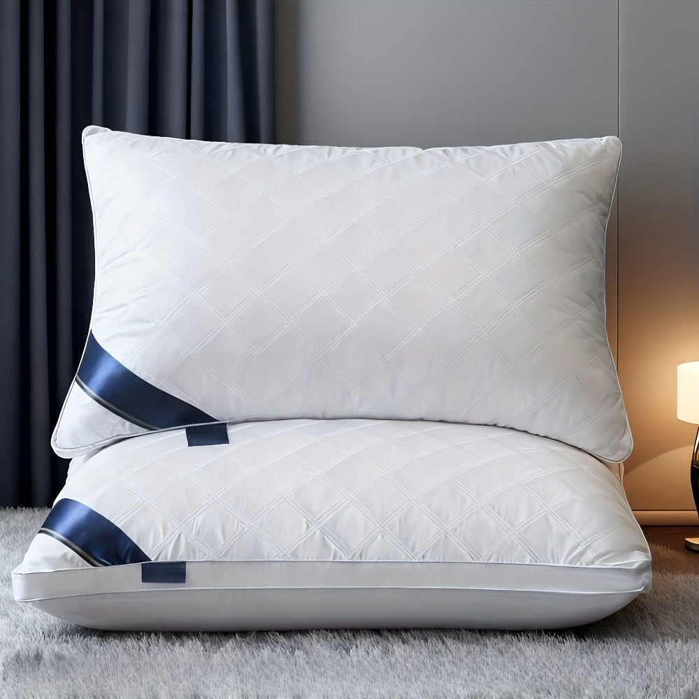 Hotel Quality Bed Pillows 2 Pack – High-Loft Neck Support Sleep Pillows, Resist Flattening, All-Season Luxury Pillow Inserts for Bedroom & Guest Room