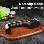 4-in-1 Manual Knife Sharpener with 4 Sharpening Stages – Sharpen, Hone & Polish Paring Knives, Kitchen Knives & Scissors | No Electricity Required