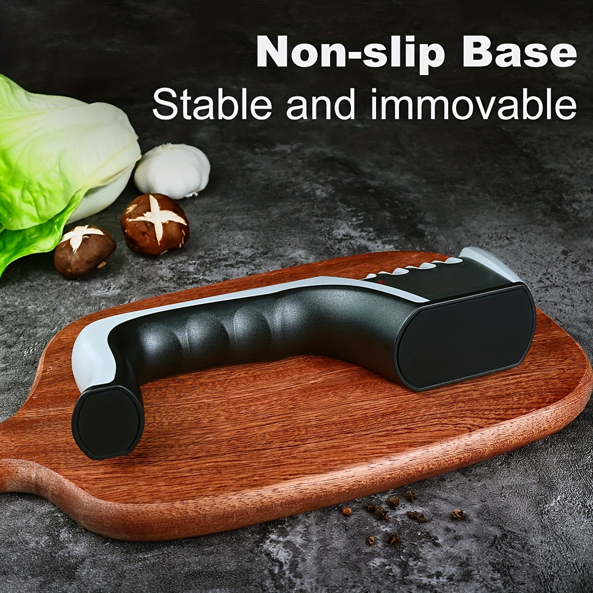 4-in-1 Manual Knife Sharpener with 4 Sharpening Stages – Sharpen, Hone & Polish Paring Knives, Kitchen Knives & Scissors | No Electricity Required