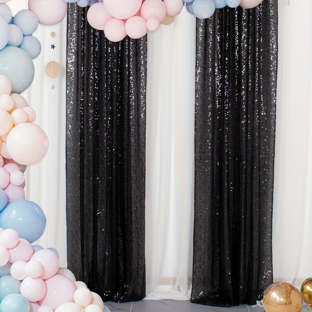 Sequin Curtain Backdrop Panels 24x84 Inches Set of 2 – Glitter Shimmer Party Backdrop for Weddings Birthdays Baby Showers Proms & Photo Booths, 31 Colors