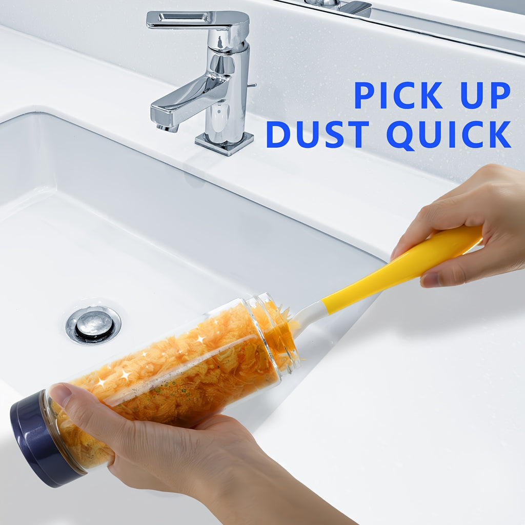 Electrostatic Microfiber Duster Refills with Handle – Swiffer-Compatible Disposable Dusters for Multi-Surface Home Cleaning, 29/61/122 Count