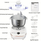 Electric Dough Maker 5.2Qt 250W 304 Stainless Steel Bowl with Ferment Function - Automatic Kneading Machine for Bread, Pizza, Pasta, Roti, Dumplings - Adjustable Time, 3 Modes, Home Kitchen