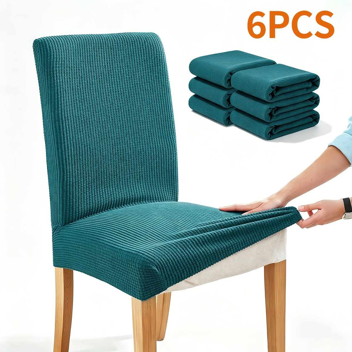 Dining Chair Covers 4/6pcs Set Washable Pet Friendly Dirt & Wear Resistant – Versatile Stretch Slipcovers for Home & Restaurant Seating, 12 Colors