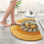 Absorbent Half Round Welcome Mat Non-Slip Indoor Outdoor Door Mat 28x20 Inch Machine Washable Soft Entry Rug for Front Door Bedroom Bathroom