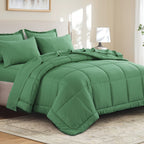 Bed in a Bag Queen 7 Piece Fluffy Comforter Set – Ultra-Soft Microfiber Bedding with Comforter, Fitted Sheet, Flat Sheet & 4 Pillowcases, Hypoallergenic Breathable All Season Bedding Gift for Her