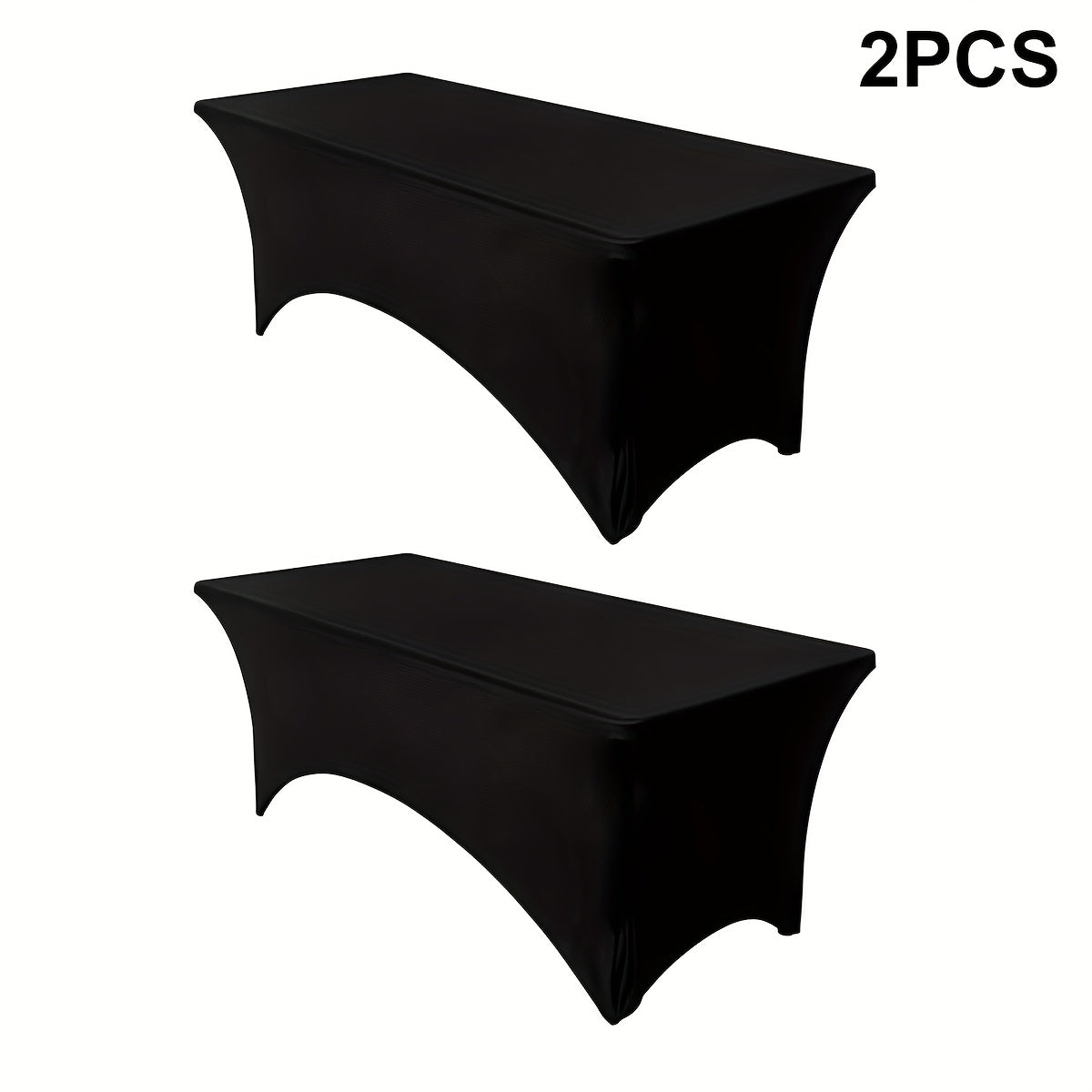Spandex Fitted 6FT Tablecloth for Rectangular Tables – Wrinkle-Resistant Elastic Table Cover for Parties, Weddings, Trade Shows & Events – 2/4/8/12-Pack in Black, White & Light Yellow