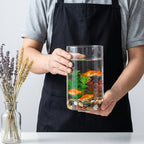 Glass Cylinder Vases Bulk 12 or 24pcs Wedding Centerpieces & Flower Vases 6x3.4in – Clear Floral Vase Set for Banquet, Party, Festival, Restaurant & Home Table Decor