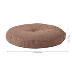 Round Seat Cushion 40x40cm 15cm Thick Firm Futon Meditation Mat Removable Linen Cover Chair Pad for Office Dining Chair Home Decor All Seasons Christmas