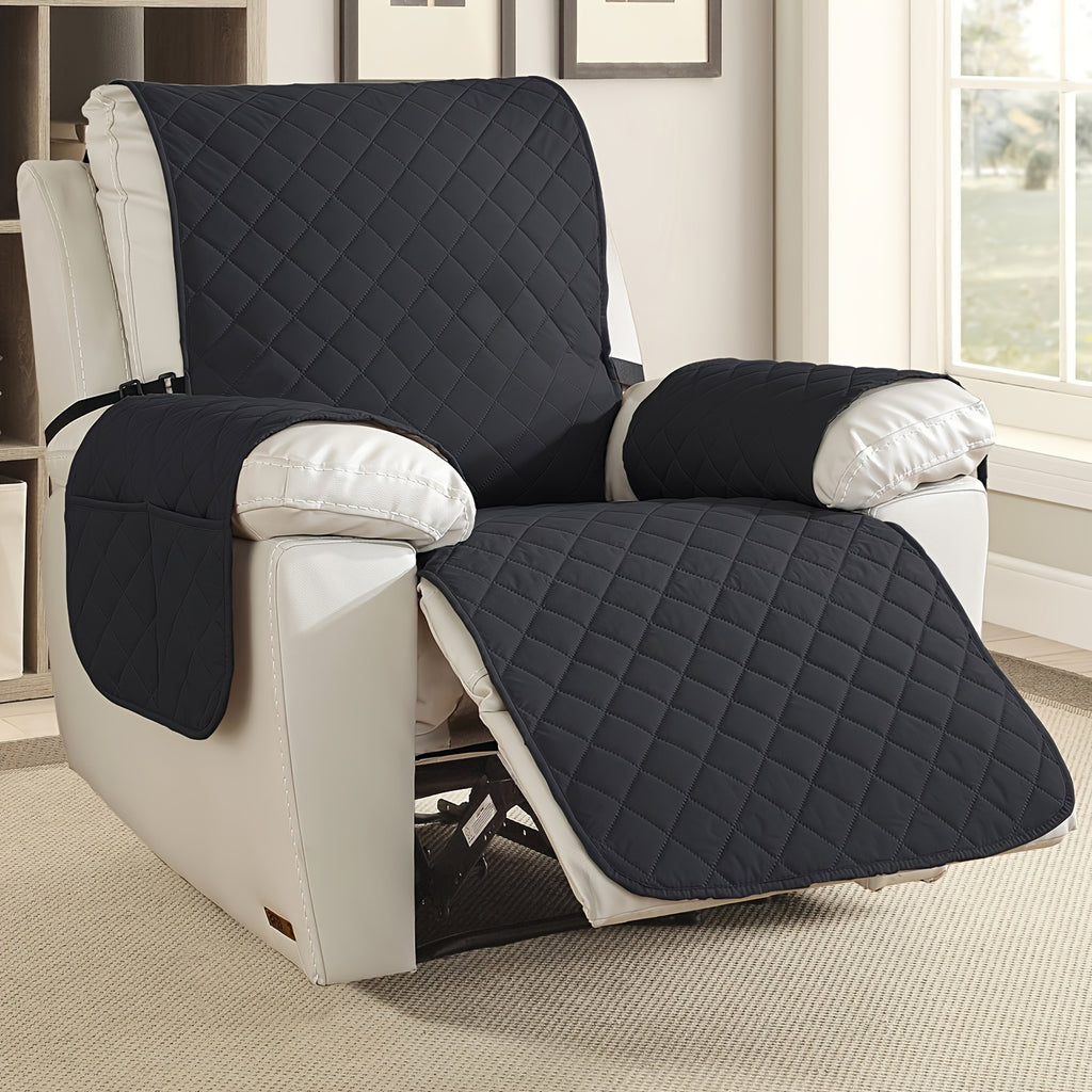 Recliner Chair Cover Non-Slip Pet-Friendly Integrated Furniture Protector Slipcover for Armchair Single Sofa Easy Install Machine Washable for Dogs Cats Living Room