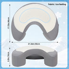 C-Shaped Ergonomic Neck Pillow with Cooling Gel – Multi-Angle Cervical & Spine Support for Side, Back & Stomach Sleepers, Removable Cool Pillowcase | Gray