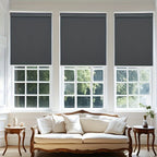 Blackout Roller Shades for Windows, Cordless Room Darkening Window Blinds, Thermal Insulated UV Protection, Easy Install for Bedroom Living Room Office