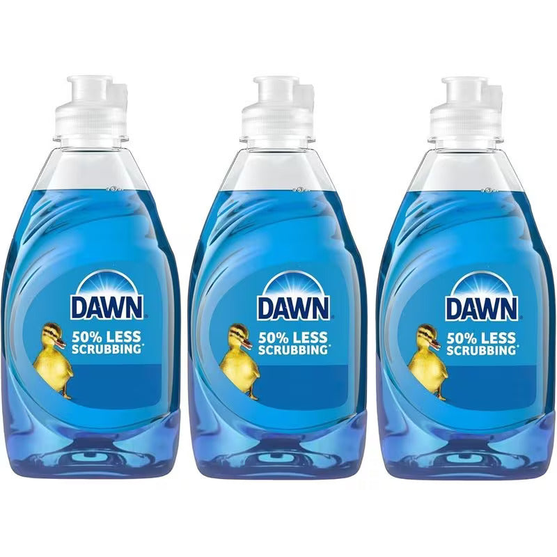 Ultra Original Dish Soap 3-Pack 7.5 oz Each – Powerful Grease-Cutting Formula, Long-Lasting Suds, Gentle on Hands, Tough on Baked-On Food & Grease