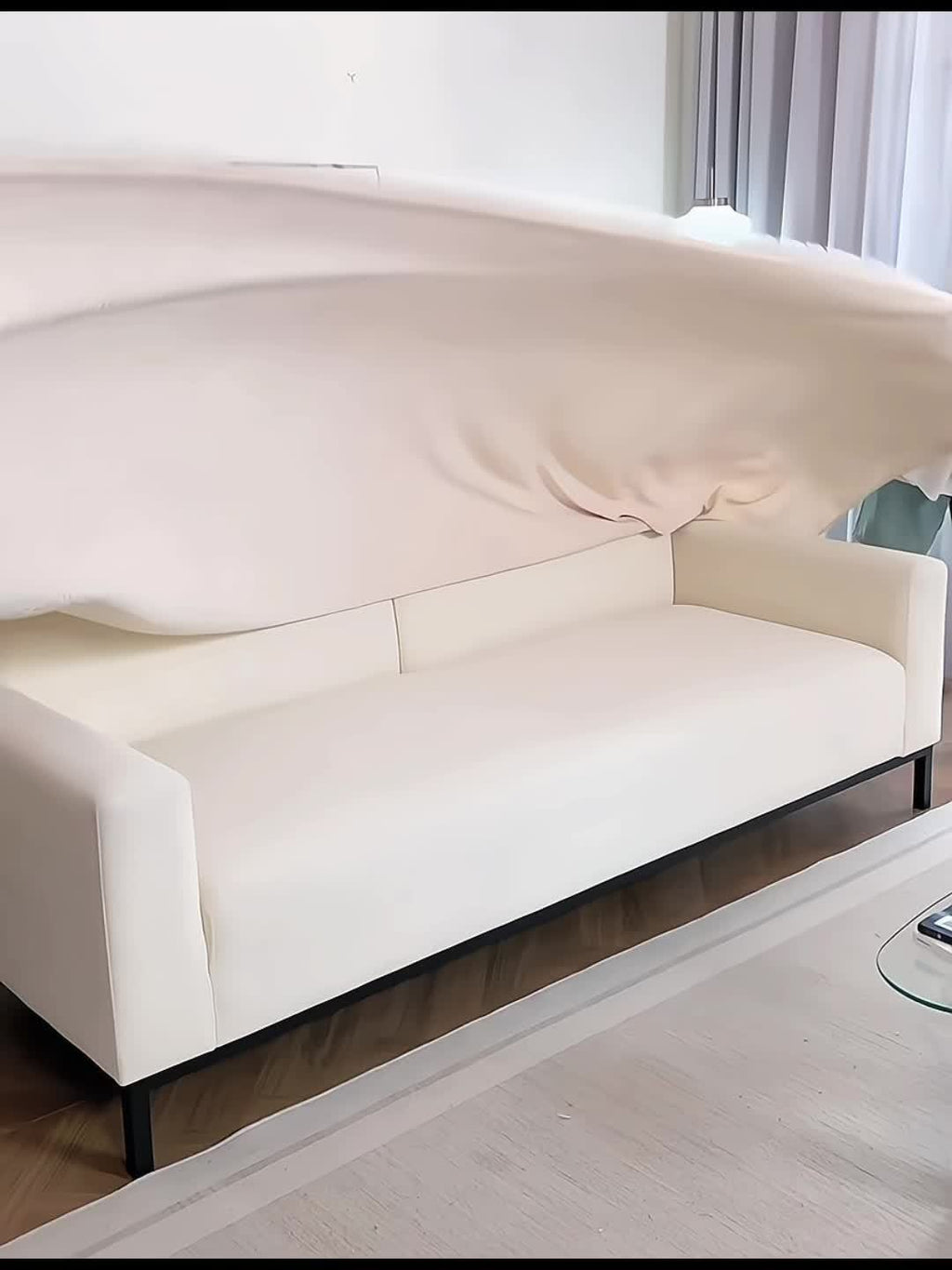 Soft Chenille Sofa Throw Cover with Fringes Durable Pet-Friendly Solid Couch Protector Slipcover for Living Room Sectional Armchair Home Decoration