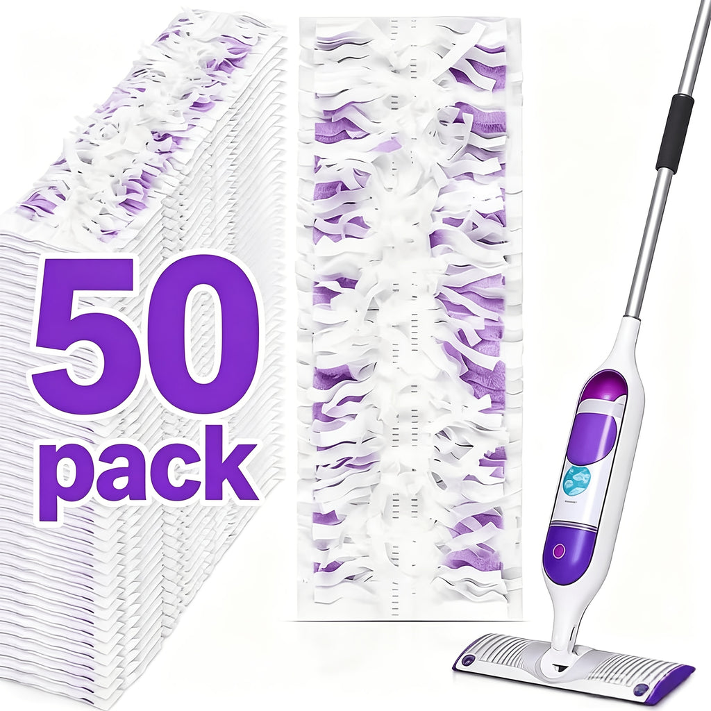 50 Count Disposable Power Mop Pad Refills Dry & Wet Use – Multi-Surface & Wood Floor Mop Pad Replacement Compatible with Swiffer PowerMop (No Mop Rod Included)